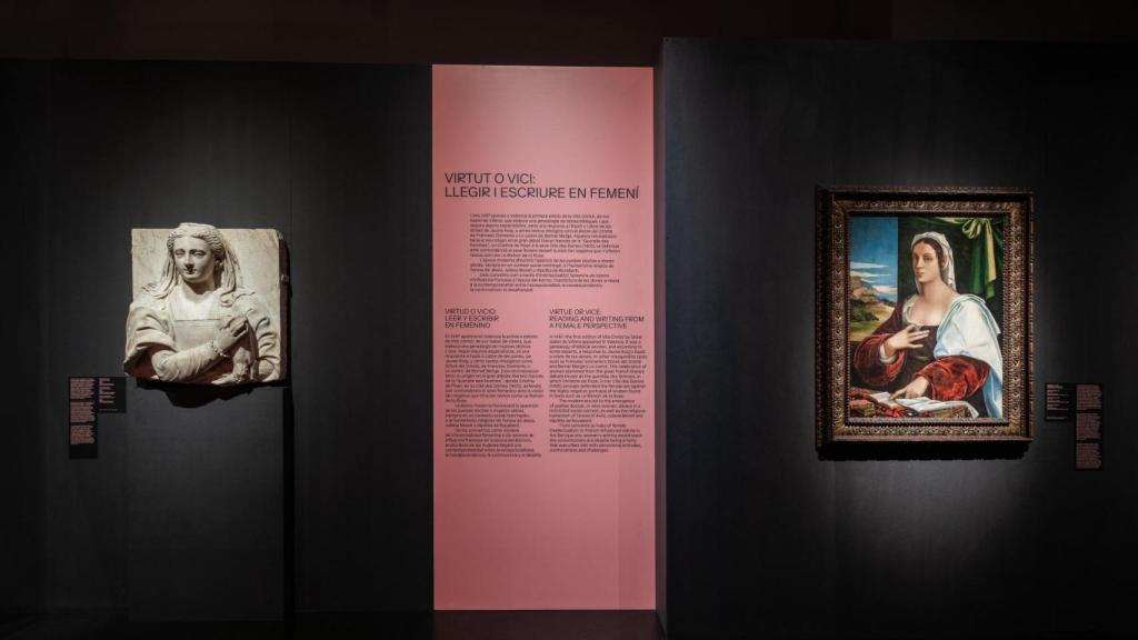 La dama del armiño, a la izquierda de la imagen es una de las obras destacadas de la exposición © Museu Frederic Marès_Fotografía PepHerrero