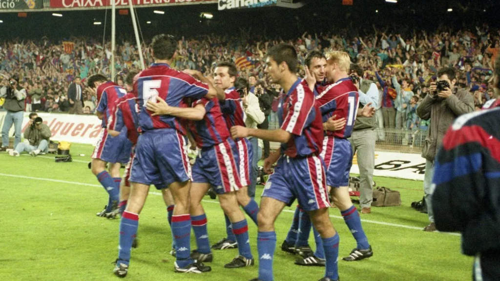 El Barça celebra la Liga del 1994