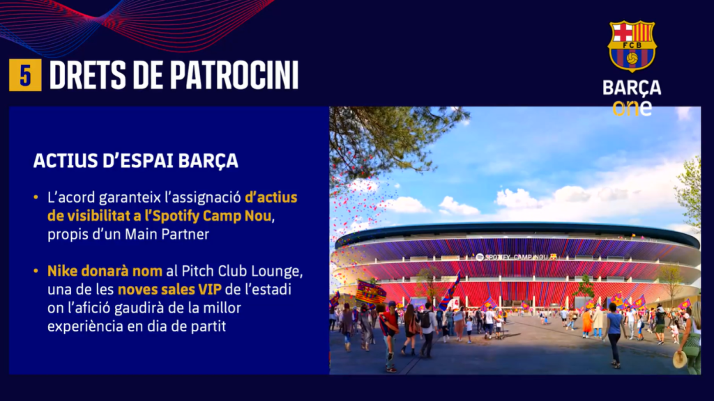 Nike dará nombre al Pitch Club Lounge, una de las salas VIP del Camp Nou