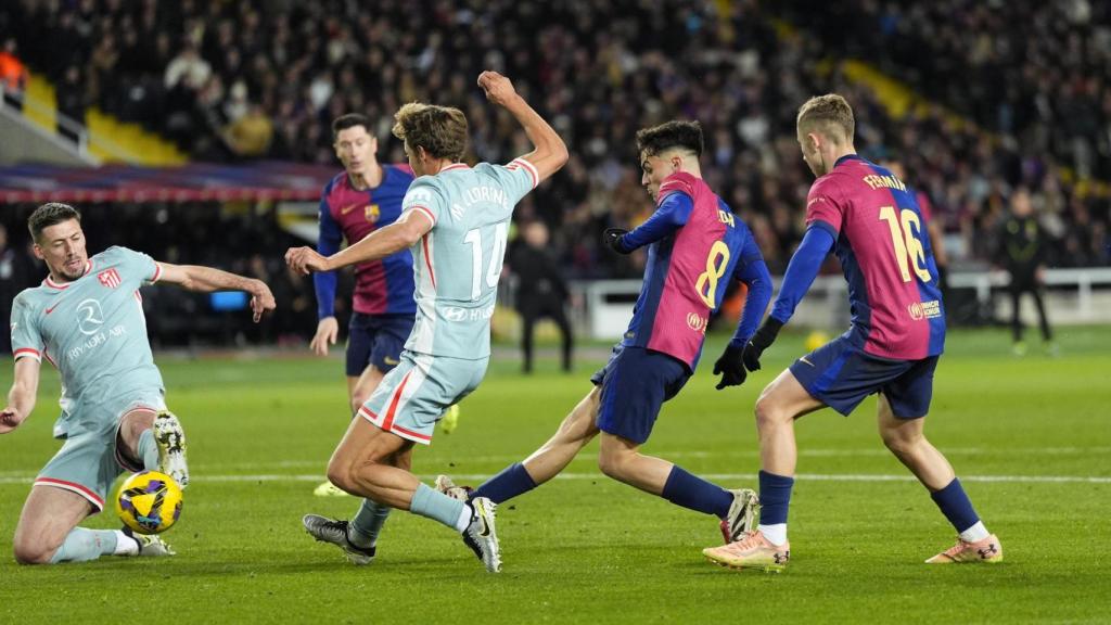 Pedri, en la jugada del primer gol del Barça