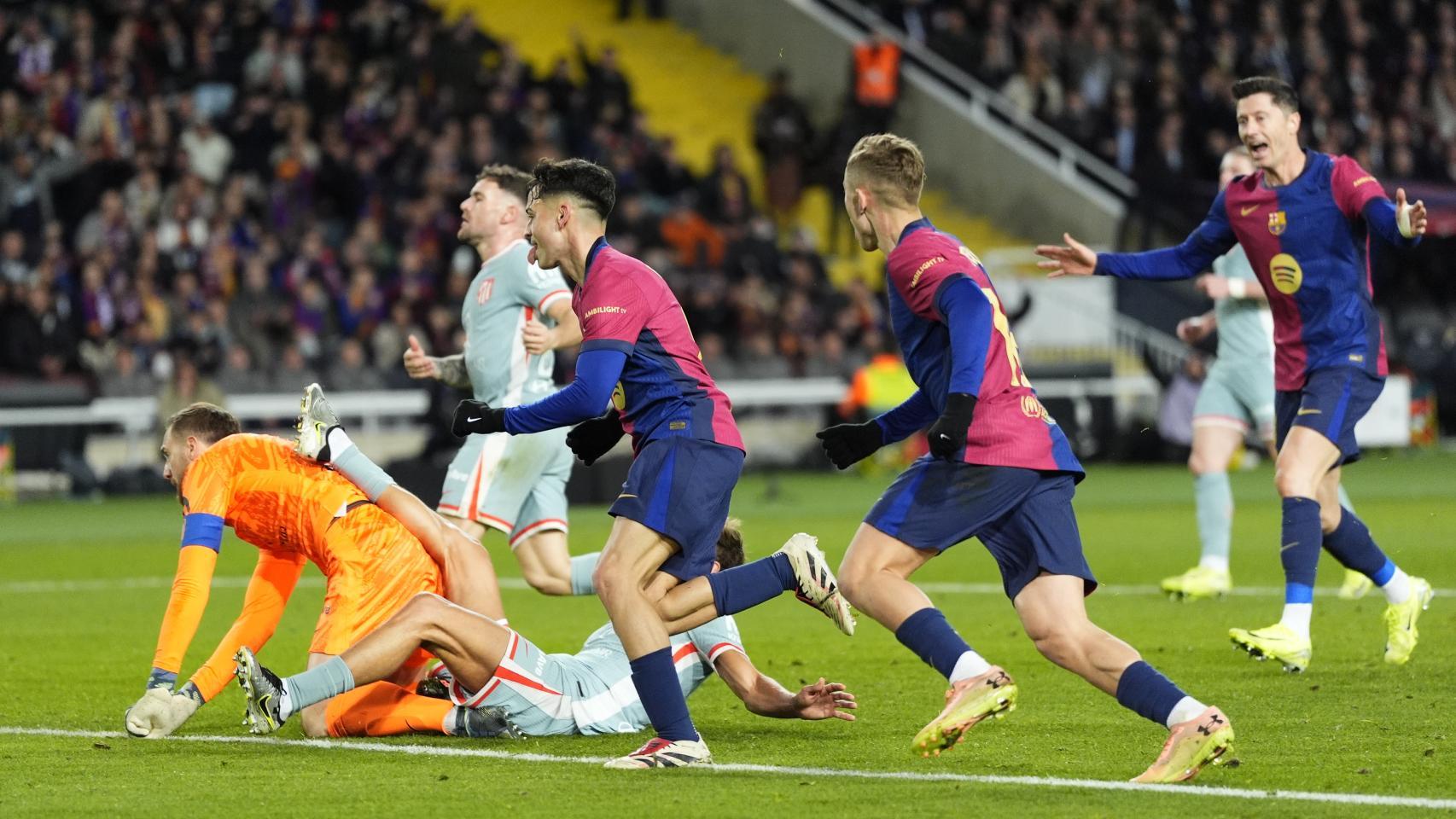 La jugada del gol de Pedri en la derrota del Barça contra el Atlético