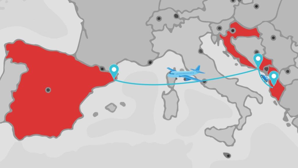 Periplo desde Tirana (Albania) a Barcelona (España)