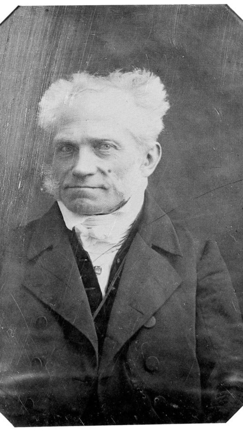 Daguerrotipo de Arthur Schopenhauer en 1845, a los cincuenta y siete años de edad.