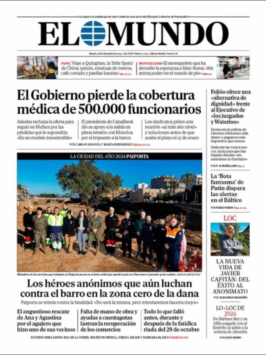 Imagen de la portada del diario 'El Mundo'