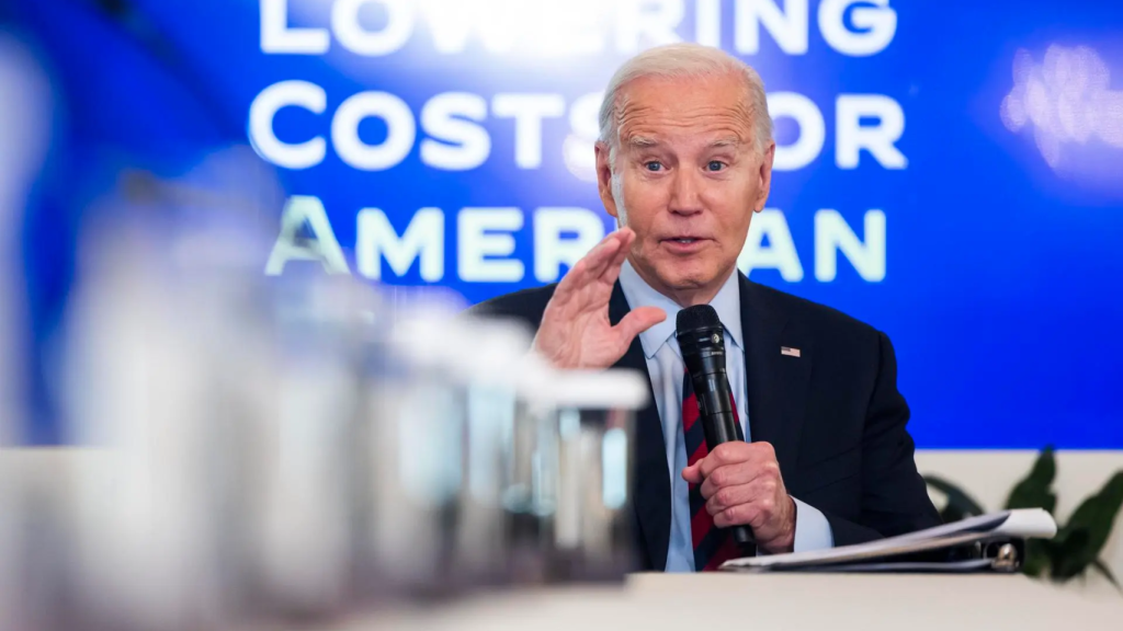 El aún presidente de Estados Unidos, Joe Biden, en una comparecencia anterior