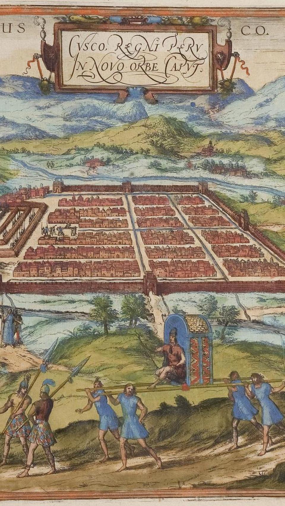 Cuzco en una lámina de Civitates orbis terrarum (segunda mitad del siglo xvi)