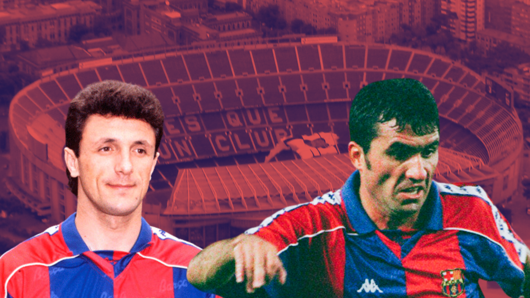 Popescu y Hagi, cuñados y jugadores del Barça