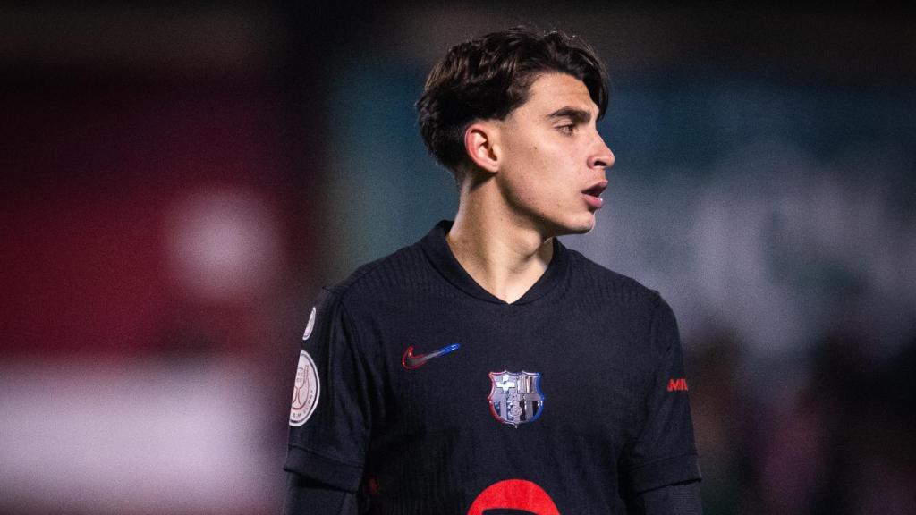 Toni Fernández, en su debut oficial con el primer equipo del Barça