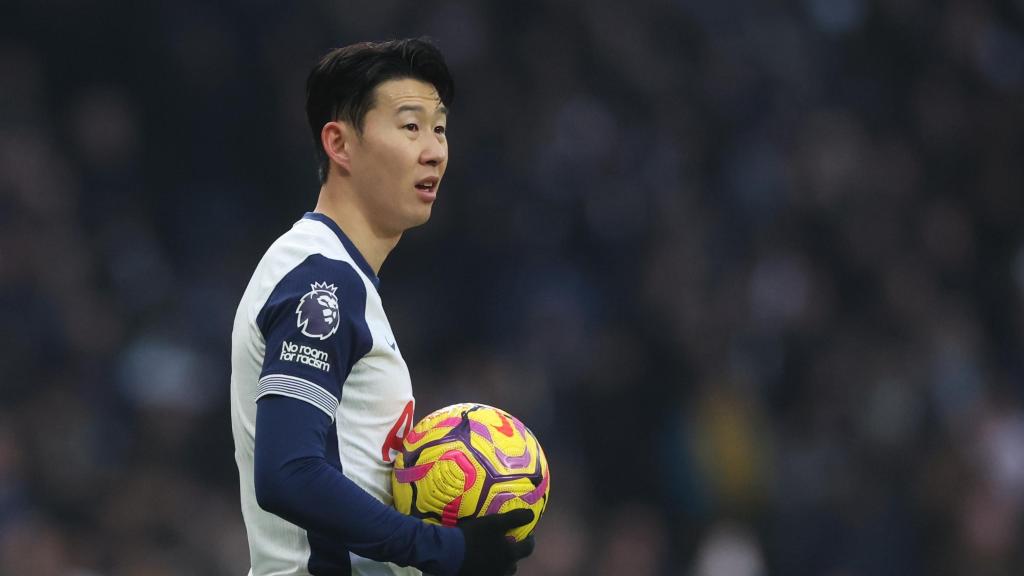 Heung-min Son, durante el partido de la Premier League entre el Tottenham Hotspur y los Wolves