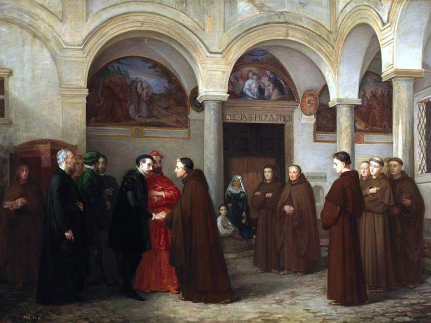 Torcuato Tasso se retira al convento de San Onofre en el Janículo (1864).