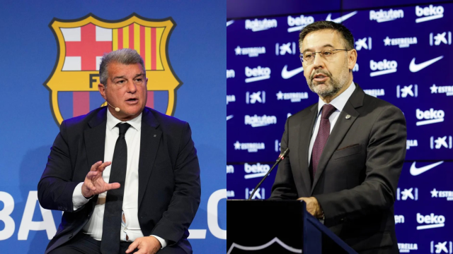 Joan Laporta y Josep Maria Bartomeu, en un montaje