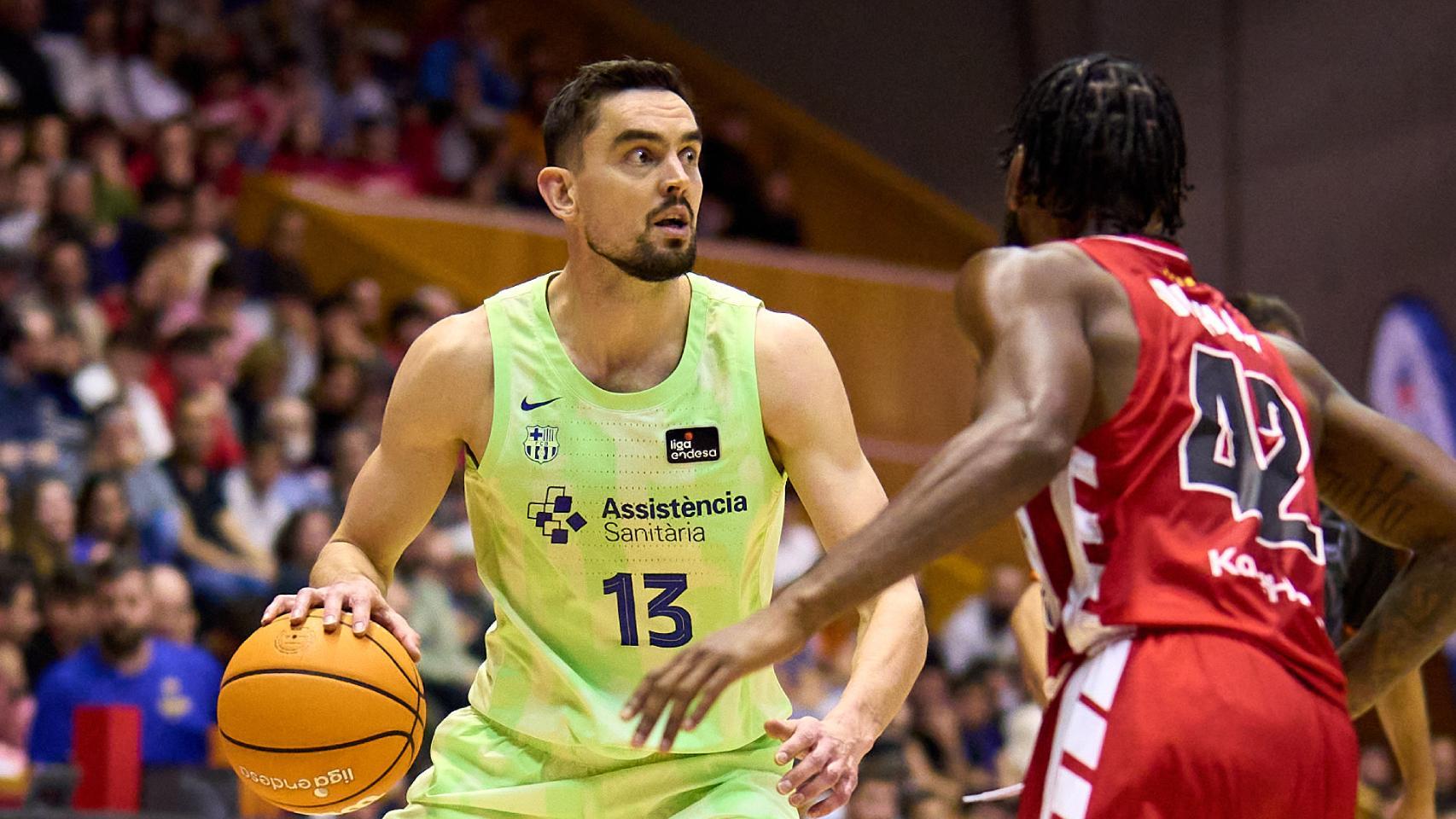 Satoransky, en una jugada del partido del Barça de basket contra el Bàsquet Girona