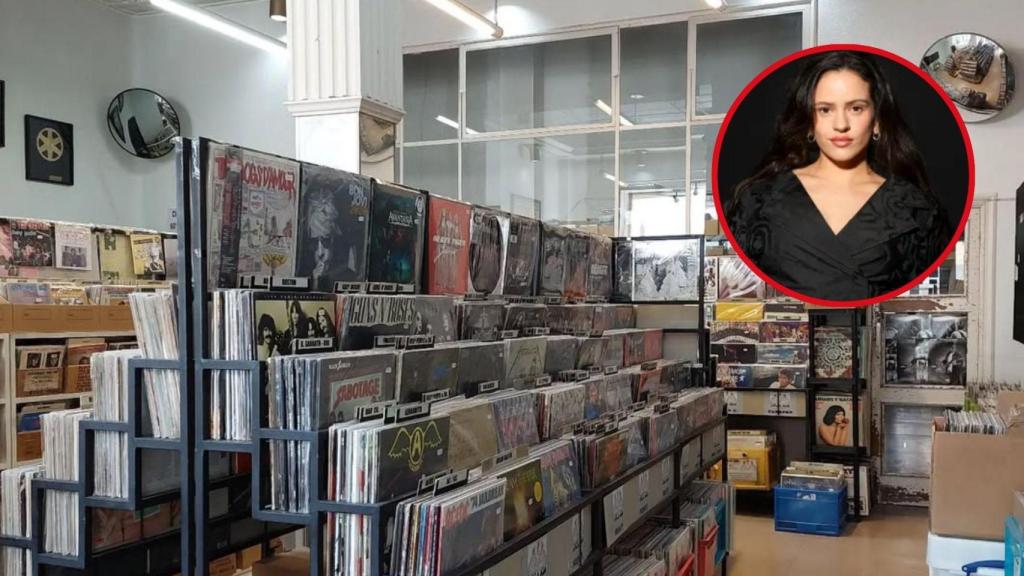 Una tienda de discos que fascina a Rosalía