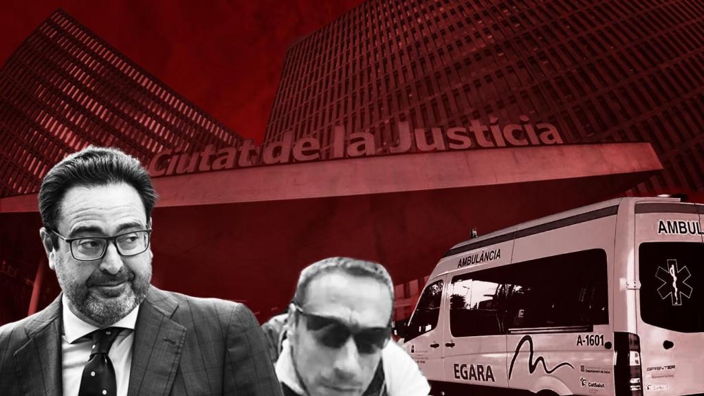 David Madí, Fermí Ferran, la Ciudad de la Justicia de Barcelona y una ambulancia de Egara