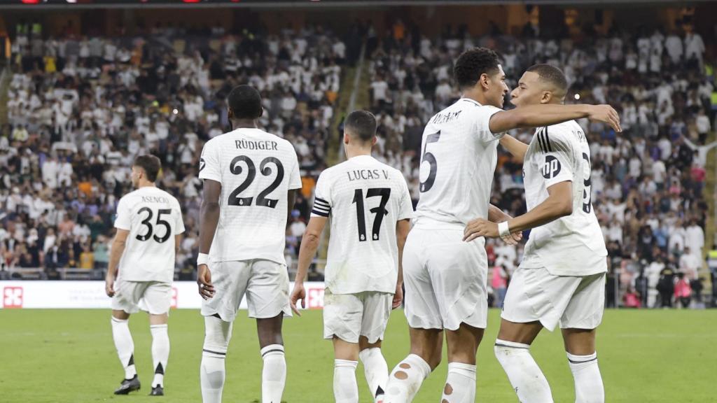 Mbappé felicita a Bellingham por su gol contra el RCD Mallorca