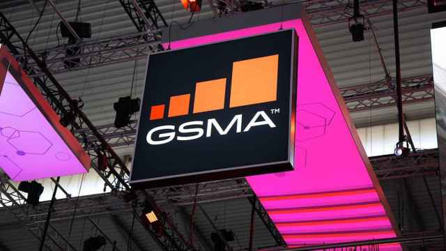 Logo de GSMA, organizadora del MWC, en las instalaciones del Mobile World Congress / EP