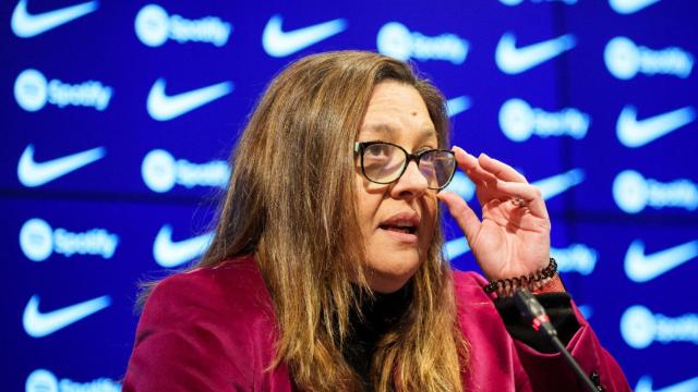 Elena Fort, vicepresidenta institucional del Barça, en una rueda de prensa / FCB