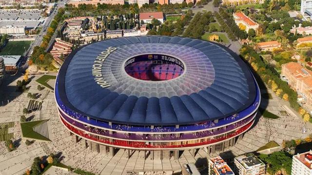 El modelo del futuro Camp Nou, una vez finalicen las obras del Espai Barça