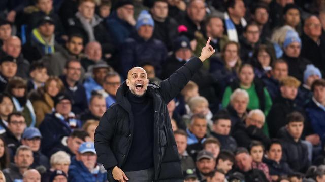 Pep Guardiola, en un partido del Manchester City