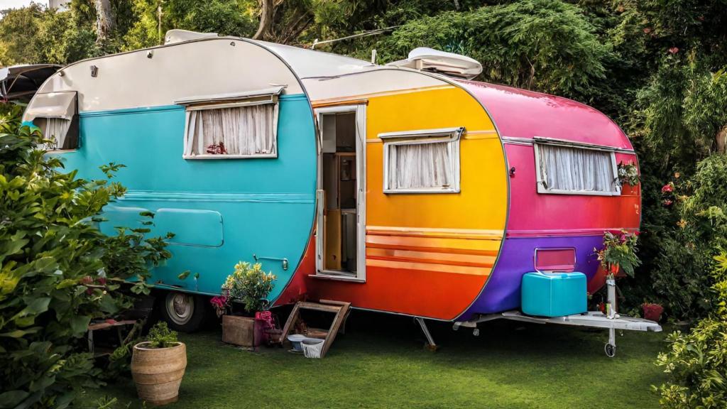 Caravana como las que se encuentran en el camping Miramar de Mont-Roig del Camp (Tarragona)