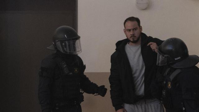 Pablo Hasél, tras ser detenido en la UdL / EP