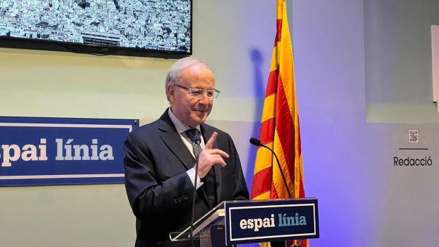 El abogado y candidato a la presidencia del Consell de la República, Jordi Domingo, en la presentación de su candidatura en el Espai Línia de Barcelona