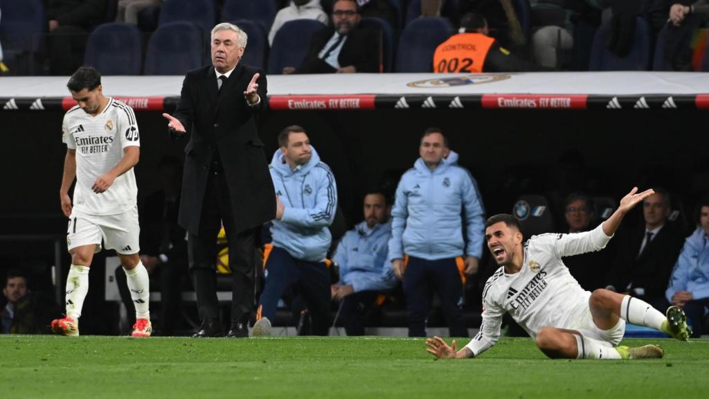 Carlo Ancelotti, durante el Real Madrid-Las Palmas