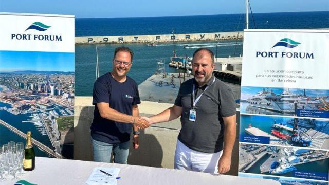 Eduardo Guerrero (d), director del Port Fòrum de Sant Adrià de Besòs