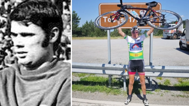 Joan Babot, en su etapa de futbolista y con una bicicleta