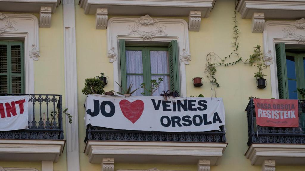 Un balcón de Casa Orsola en Barcelona