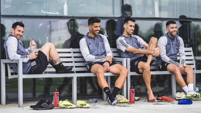 Messi, Suárez, Busquets y Jordi Alba en las instalaciones del Inter Miami