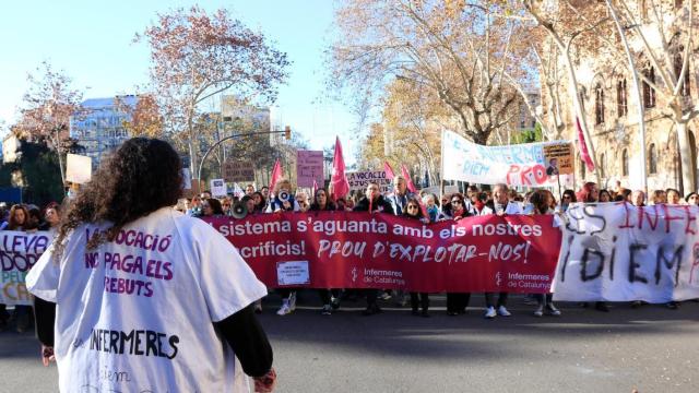 Imagen de una manifestación de Infermeres de Catalunya en Barcelona