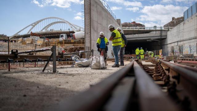 Imagen de archivo de las obras de la estación de la Sagrera