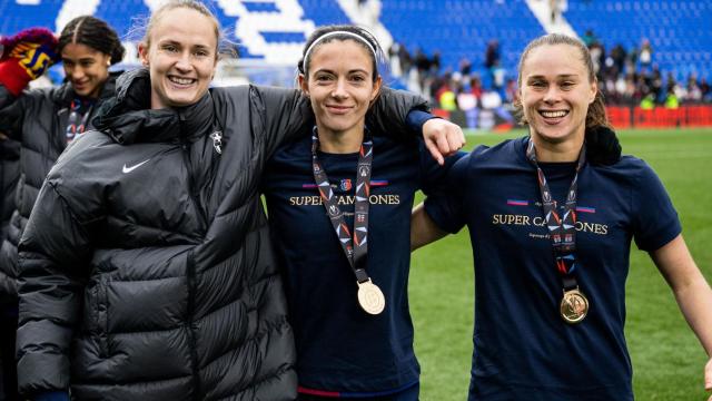 Aitana Bonmatí, durante la celebración del Barça Femenino por la Supercopa de España