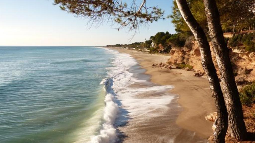 Imagen de la playa de Miami Platja (Tarragona)