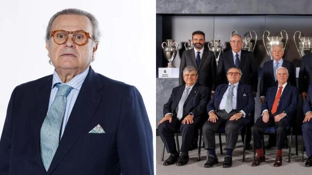 José Luis del Valle Pérez, el secretario de la junta del Real Madrid, en un fotomontaje