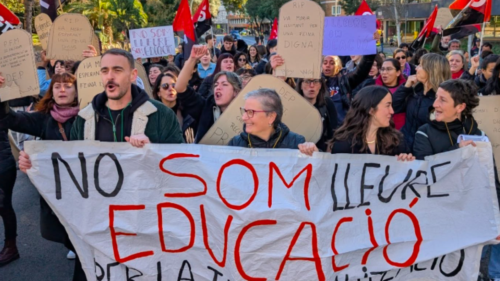 Manifestación de los intérpretes de la lengua de signos