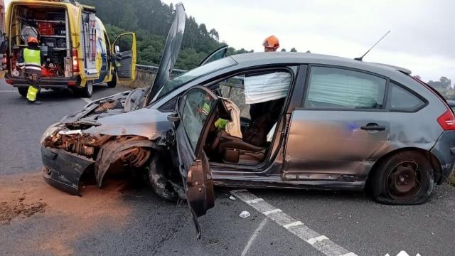 Un vehículo accidentado