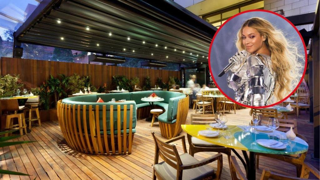 Fotomontaje Beyoncé y restaurante Ikibana Sarrià