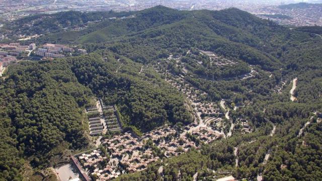 Cementerio de Collserola en una imagen aérea