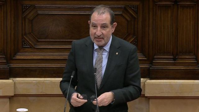 El conseller de Justicia y Calidad Democrática, Ramon Espadaler, en el Parlament de Catalunya