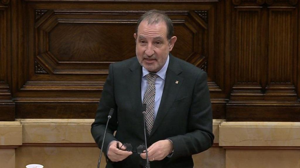 El conseller de Justicia y Calidad Democrática, Ramon Espadaler, en el Parlament de Catalunya