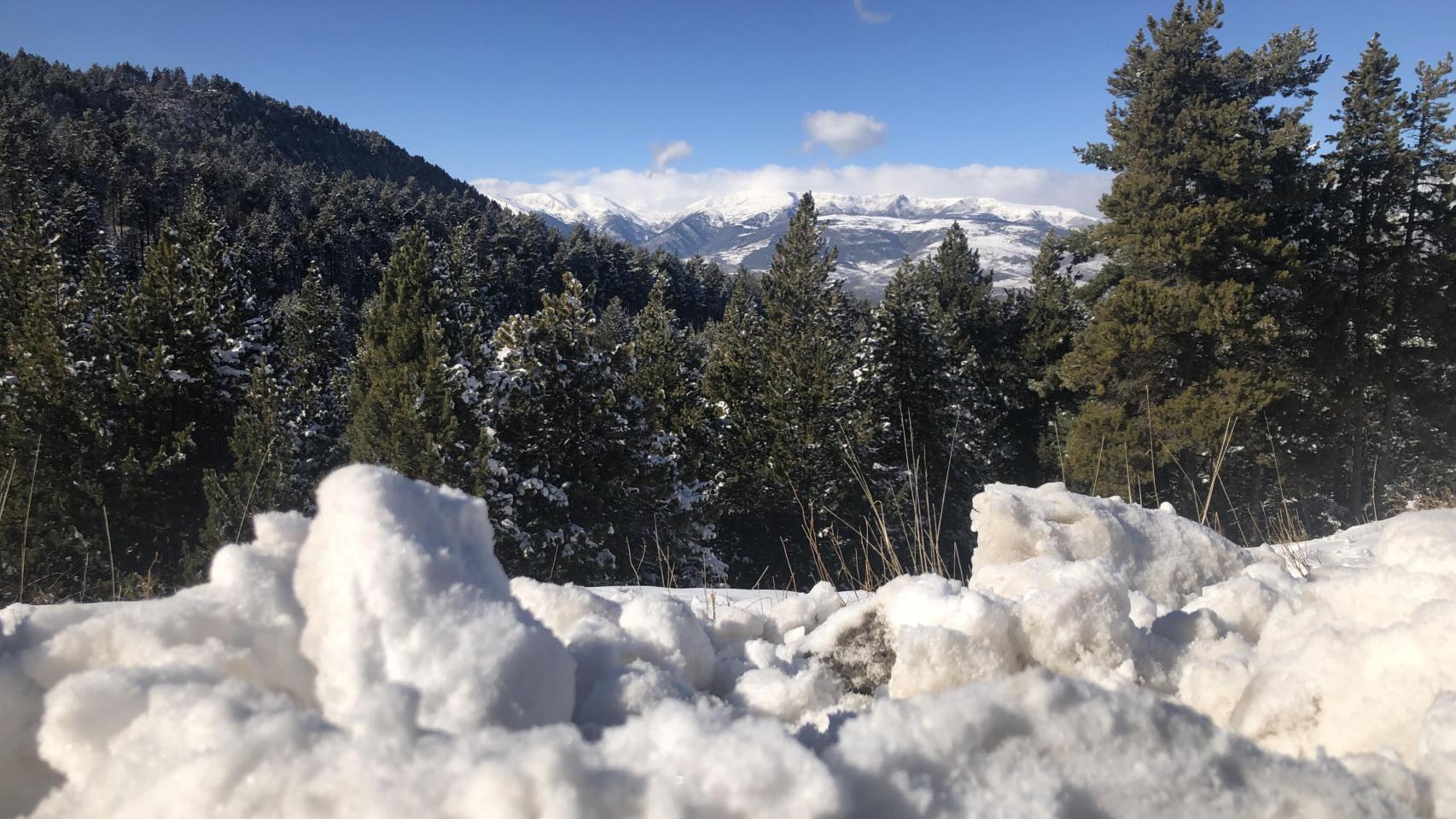 Nieve en la Masella, en los Pirineos