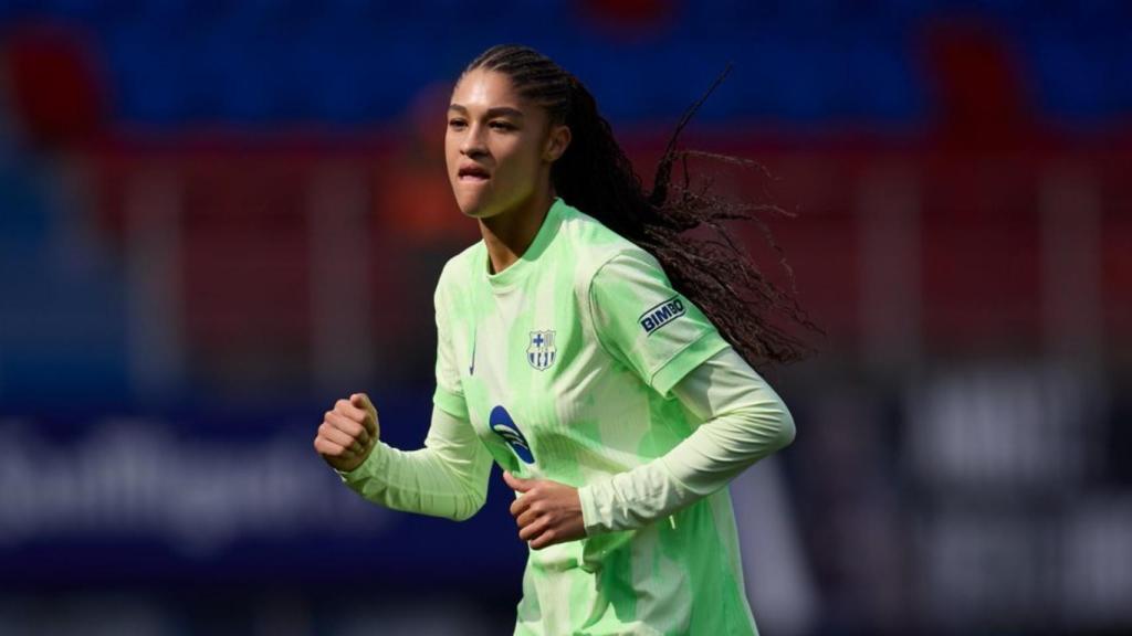 Sydney Schertenleib, durante el partido del Barça contra el Eibar