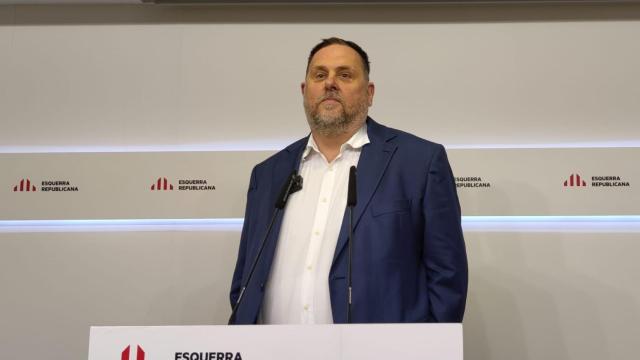 Oriol Junqueras, presidente de ERC, en la sede de los republicanos