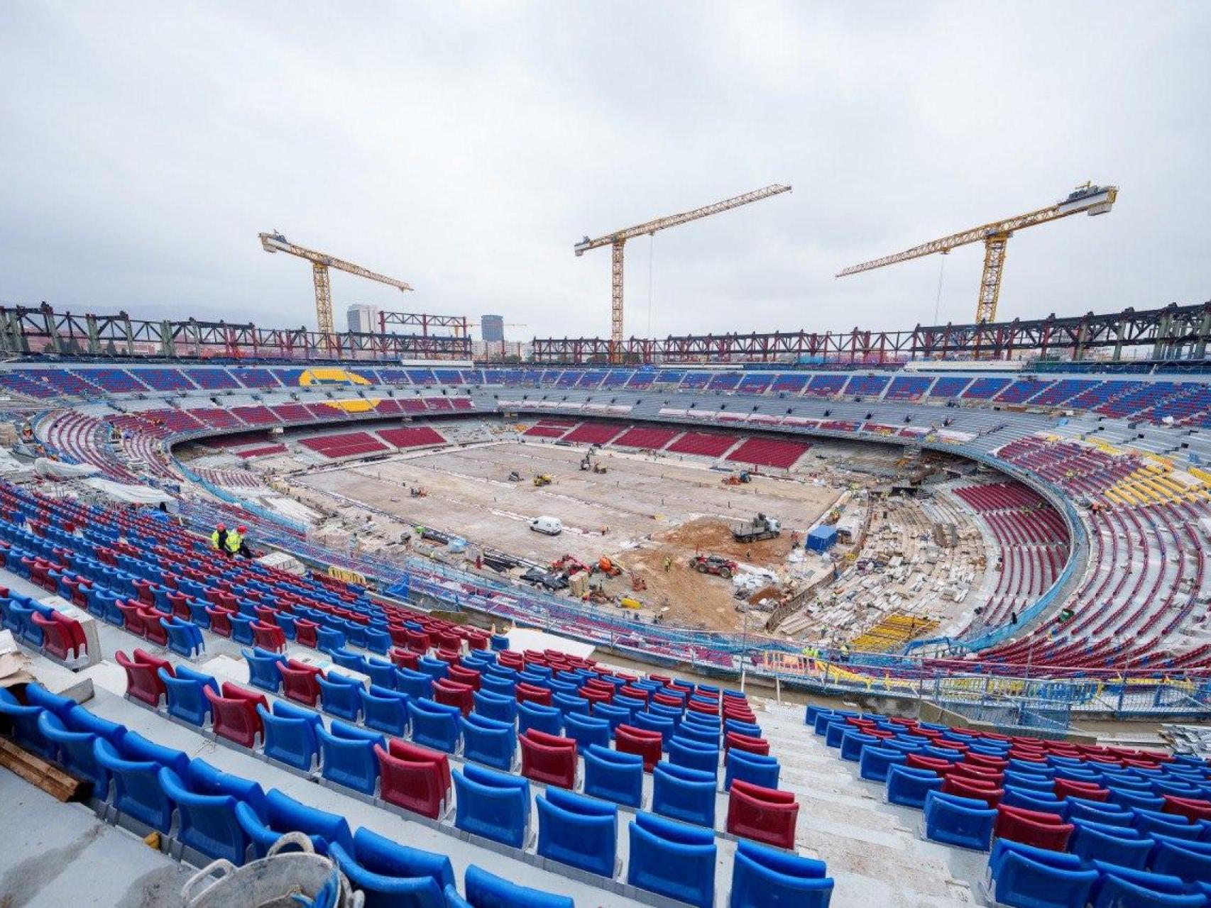 Las obras del nuevo Camp Nou avanzan muy lentamente: fotogalería a dos  meses del clásico