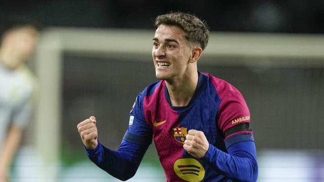 Gavi, eufórico, después de la victoria del Barça contra el Benfica