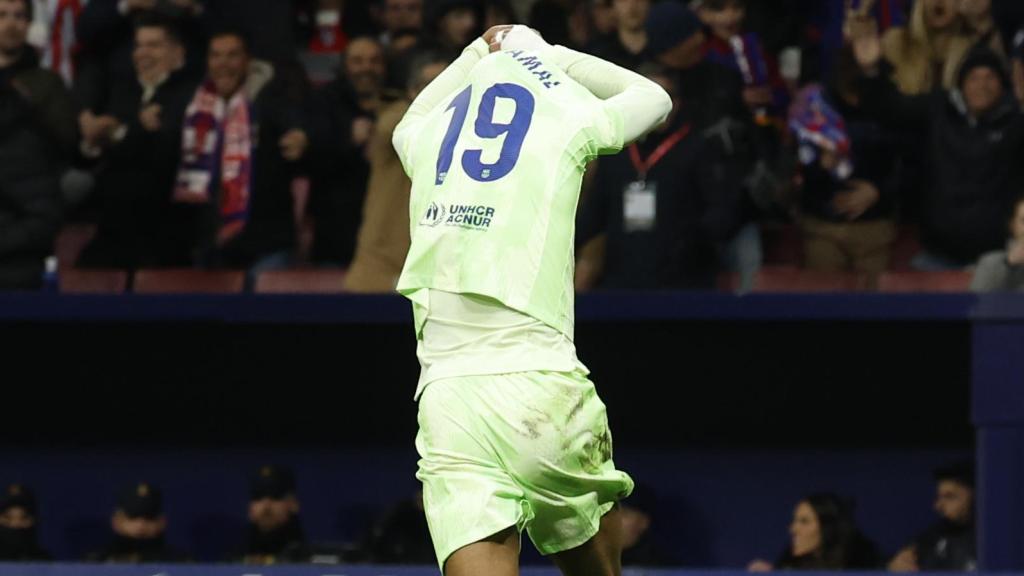 Lamine Yamal estalla eufórico tras marcar el gol de la remontada contra el Atlético de Madrid