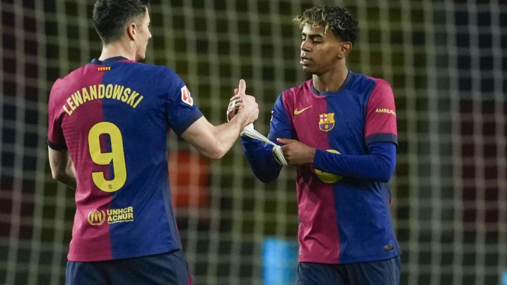 Fotogalería del Barça-Osasuna: Lewandowski y Lamine Yamal