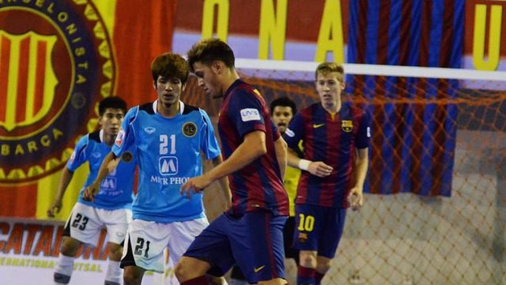 Pol Pachecho, en el Barça de fútbol sala en la temporada 2014-15